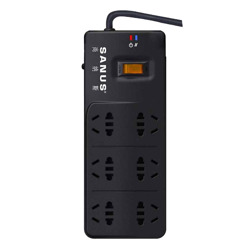 尚纳斯CSP-P663TB 1.5米6位5孔新国标组合孔位插座