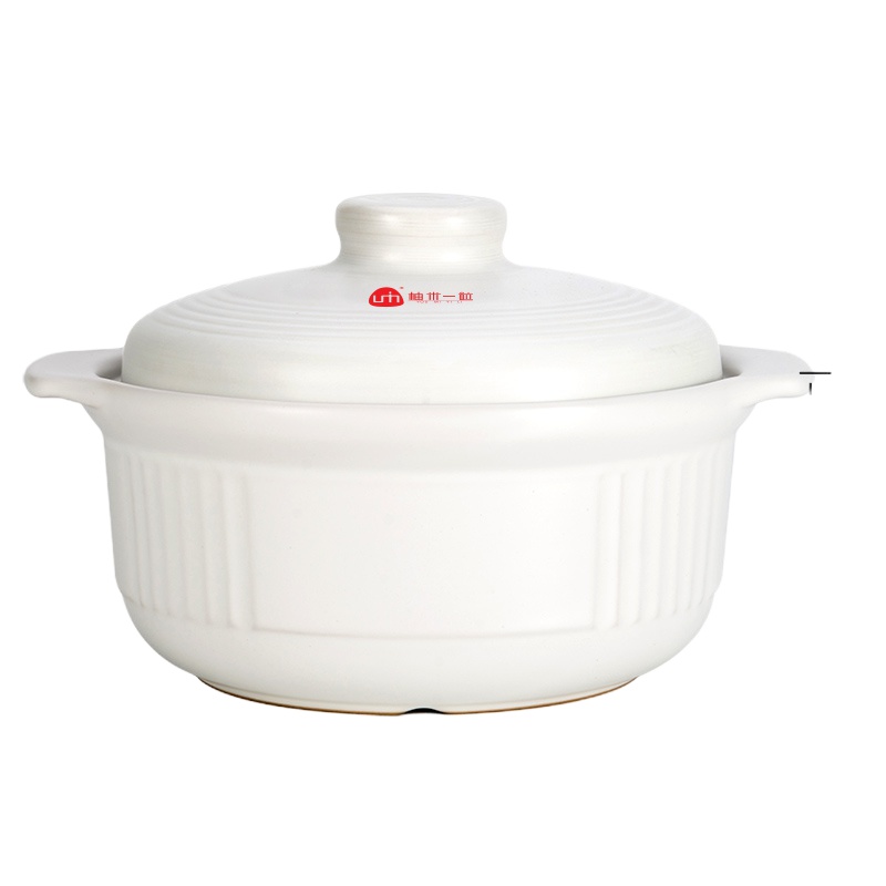 砂锅可高温炖锅大容量陶瓷煲日式汤锅小浅锅明火煮粥煲 FENGHOU 白色3000ML适合3-5人