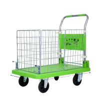 合威 全塑910*600平板手推车带手刹(常态制动)承重300KG HWPBCSC01