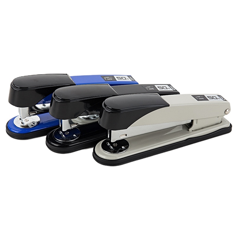 得力(Deli) 订书机0314 金属材质省力型办公订书机 12#订书钉 可订50页 颜色随机