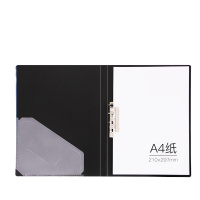 得力(deli) A4单强力夹 文件夹 双强力夹 办公用品 文件整理夹 (单强力夹+插袋)5301 颜色随机