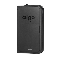 爱国者（aigo）HD806 2TB USB3.0 黑色移动硬盘 机线一体 防震抗摔