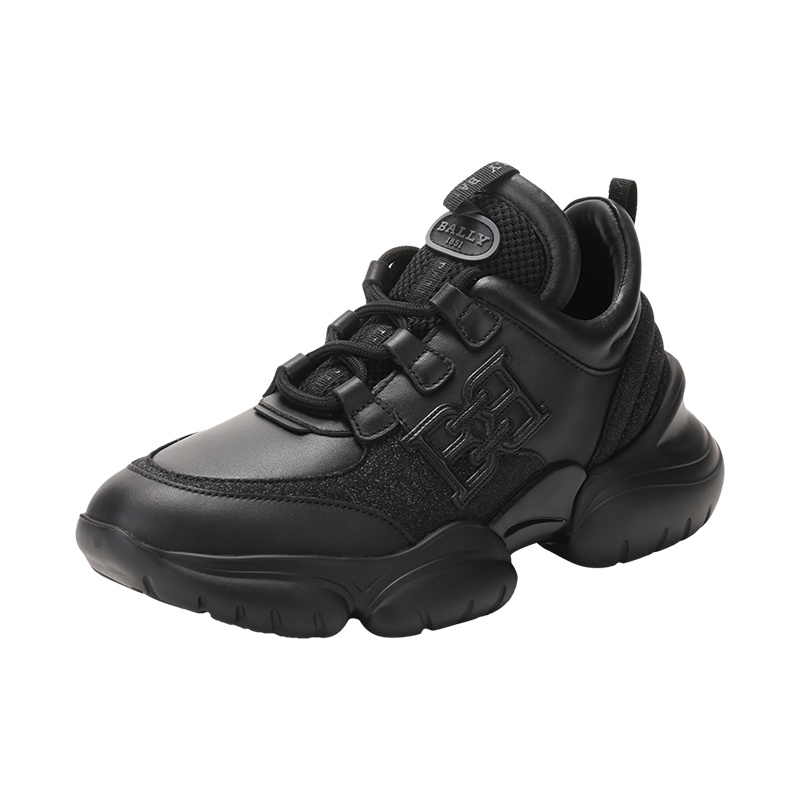 巴利 BALLY 女士织物配皮B-Chain装饰系带休闲运动鞋CLAIRES G