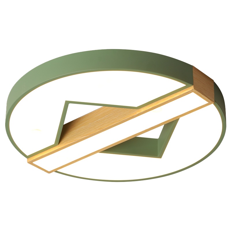 七只蚂蚁2020北欧LED卧室吸顶灯圆形马卡龙木纹北欧新款北欧吸顶灯创意客厅灯餐厅卧室灯简约现代LED儿童房灯书房灯PY