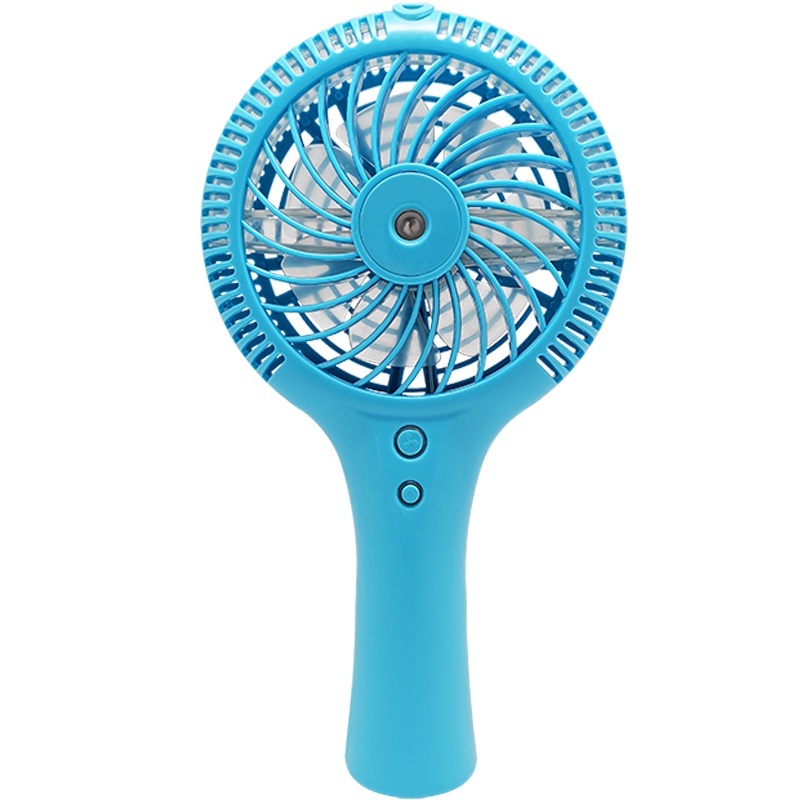 [苏宁宜品认证]喷雾风扇便携式迷你清凉可充电手拿补水办公学生使用USB充电天蓝色1800mA