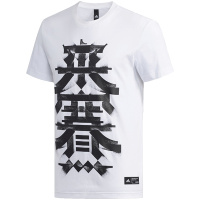 adidas阿迪达斯男装短袖2019夏运动型格休闲圆领宽松T恤DY8705