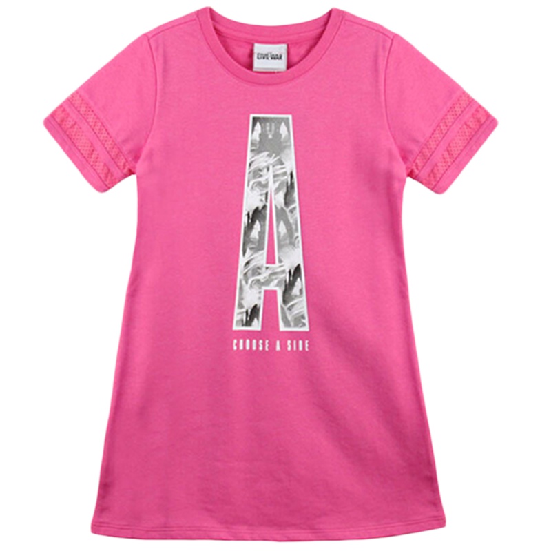 李宁亲子款玫红短袖运动T恤