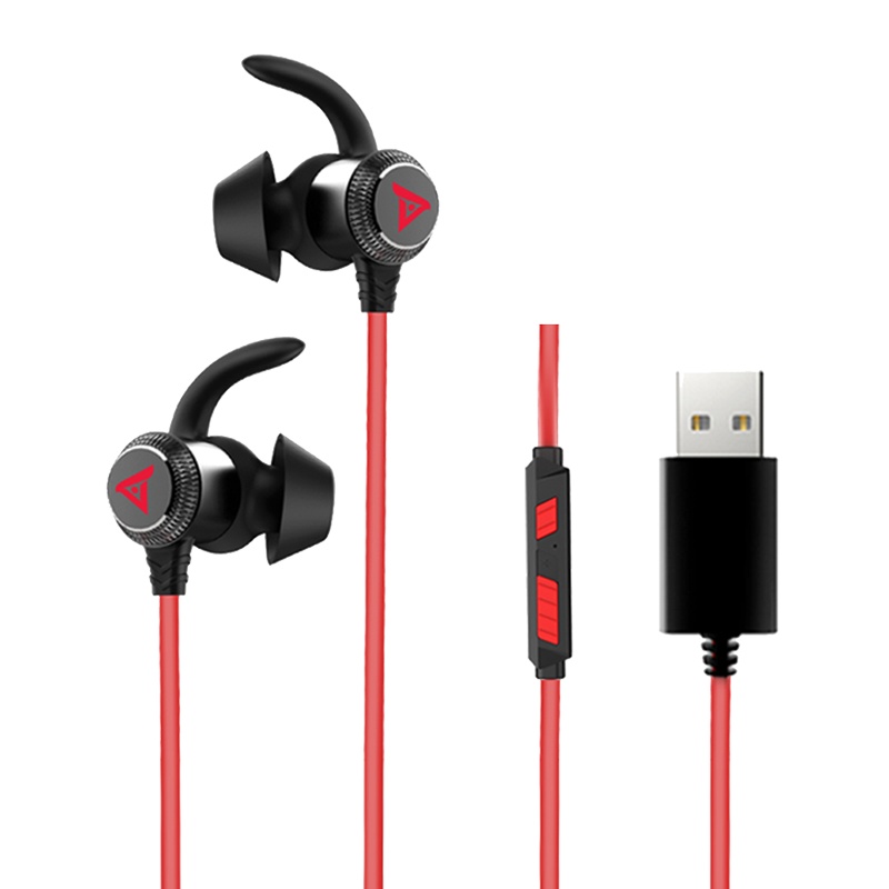 钛度taidu TG10星鲨吃鸡电脑USB耳机带麦克风入耳式电竞游戏绝地求生和平精英听声辩位手机语音台式机通用