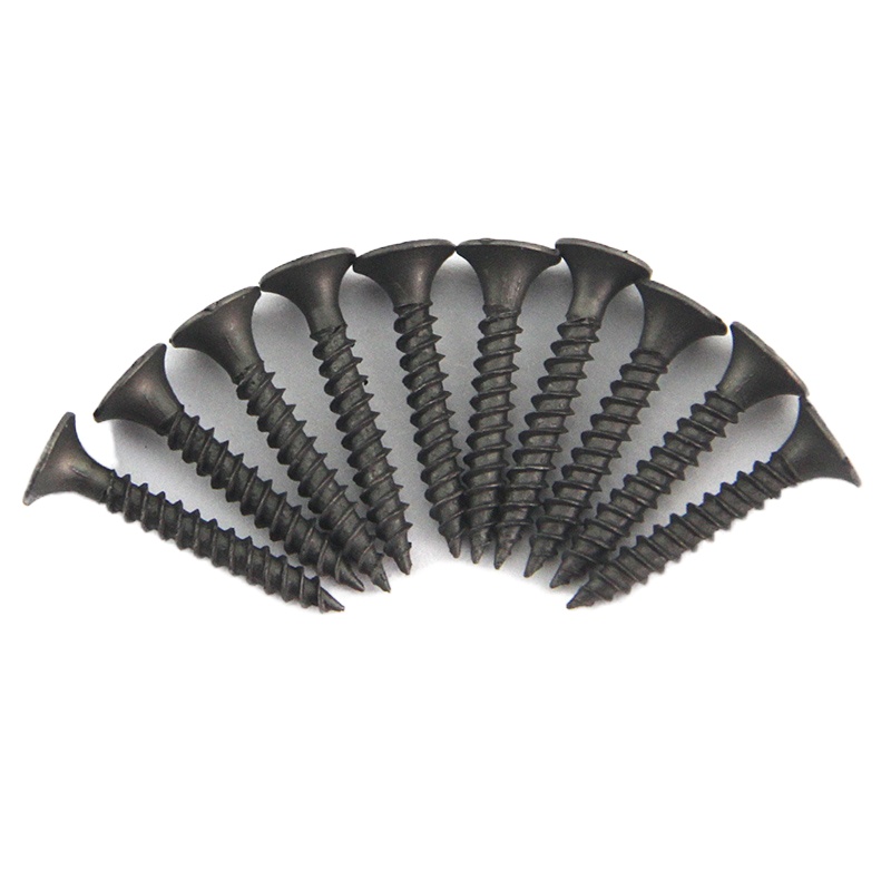 冰禹BYJZ-3630 家具木螺丝钉十字沉头自攻螺钉 黑色M3.5*35 500个