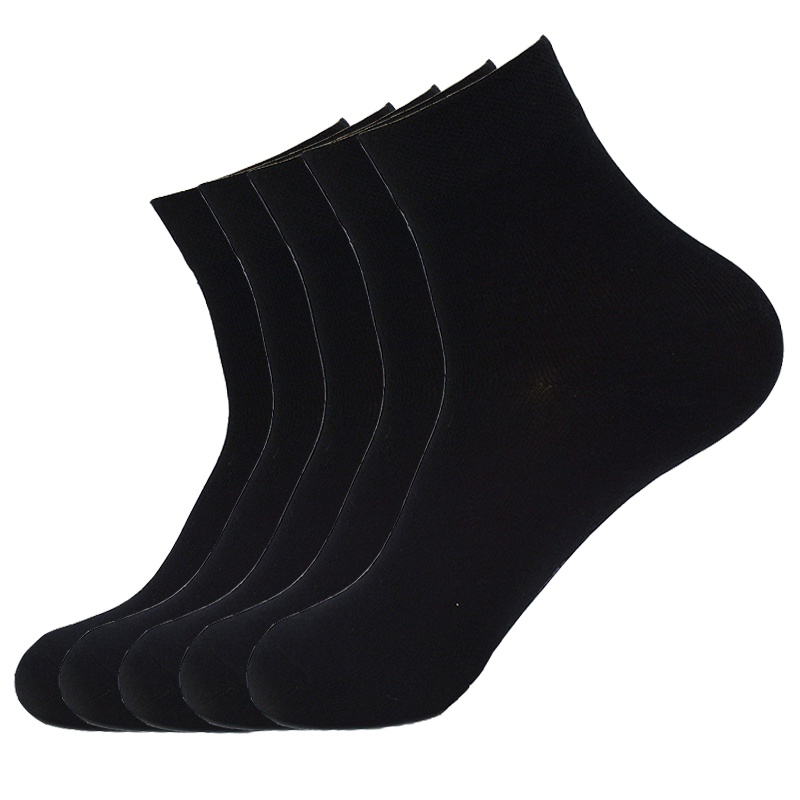浪莎男袜子夏季薄款黑色新品男袜中筒男式棉袜精梳棉休闲男袜 均码