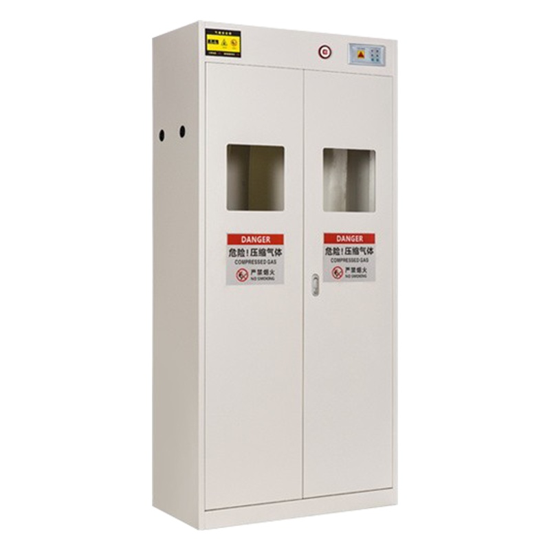 永格实验室工业防火防爆柜危化品化学品储存柜毒麻柜带报警全钢气瓶柜二代报警器双瓶