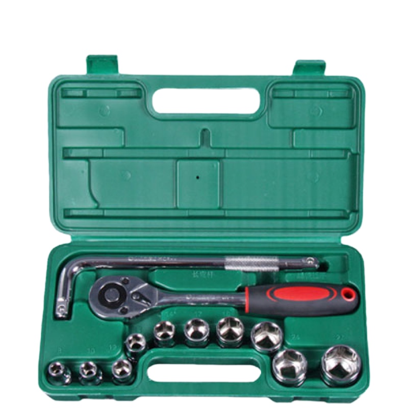 套装大飞小飞快速扳手汽车维修工具家用工具箱套筒组合套装机修工 汽修44件套+送机油格扳手+捡拾器
