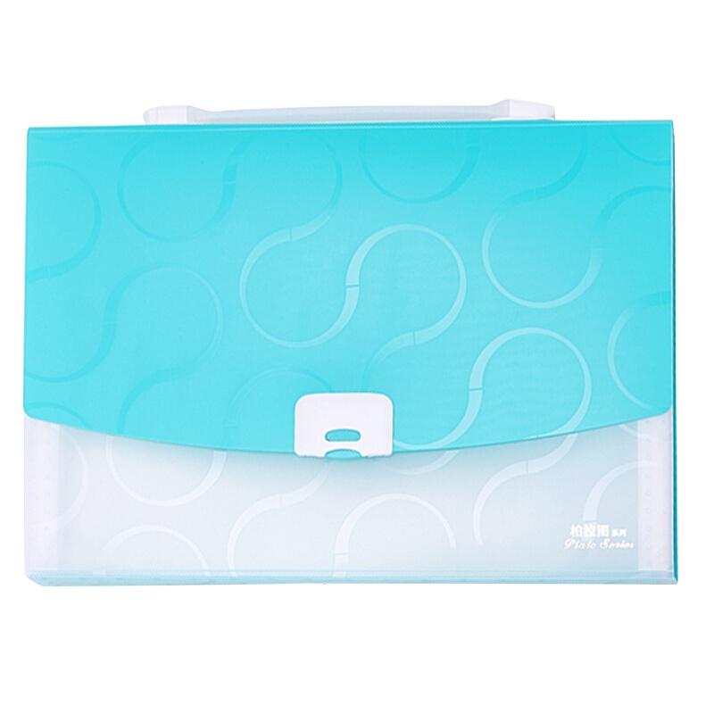 三木(SUNWOOD)文件袋A4风琴夹多层防水卷子2格/13文件资料试卷收纳袋学生用韩版小清新手提式风琴包塑料补习袋