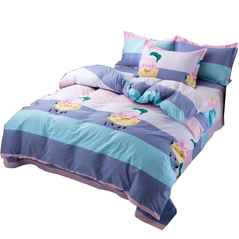 泰念(Tai nian) 新款全棉四件套床上用品纯棉床单被套四季可用全棉四件套1.2m三件套1.5米1.8米四件套