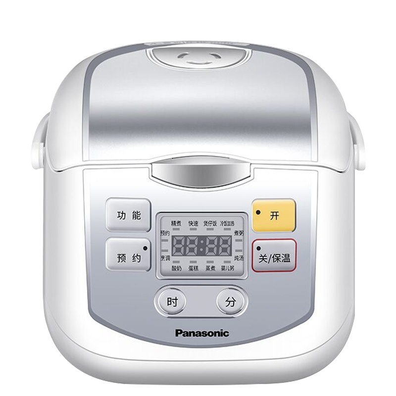 松下(Panasonic)2.0L 迷你电饭煲 电饭锅 1-4人 家用多功能智能预约 SR-DX071-W
