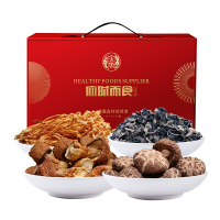 金唐年货礼盒菌菇干货 高档团购应时而食500g过年送礼特产礼盒装