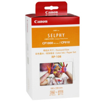佳能（Canon）RP-108 原装6寸相纸色带组合适用CP820/CP910 （含108张+2个色带）