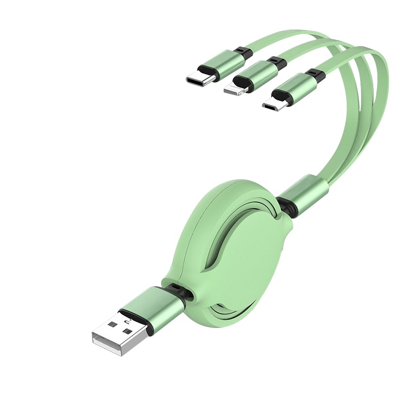 三合一数据线 SCP0212 Type-c手机伸缩多功能充电线一拖三快充车载通用数据线(根)