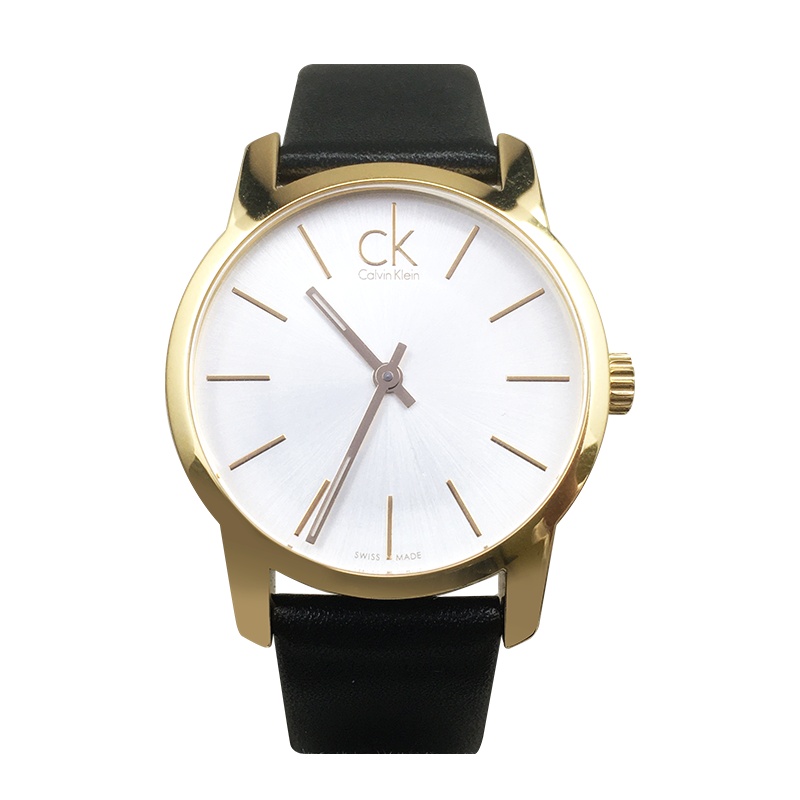 Calvin Klein 简约双针设计石英表 女表 K2G23520 瑞士CK手表