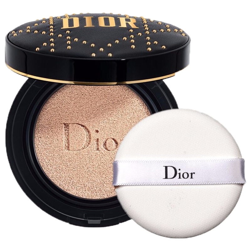 [国内专柜版]迪奥凝脂恒久气垫粉底15g藤格纹饰钉限量高定锁妆气垫010#象牙白无暇哑光妆感