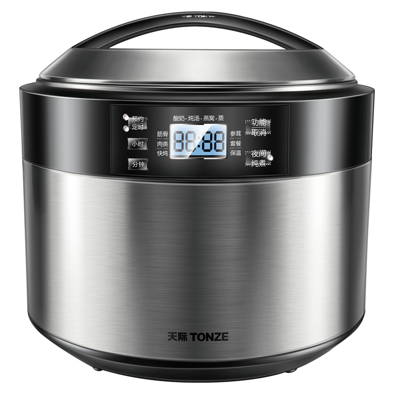 天际电炖盅DGD35-35EWG一锅五胆不锈钢隔水炖电炖锅陶瓷内胆煮粥炖汤锅家用全自动预约定时大容量3-4L/3.5升