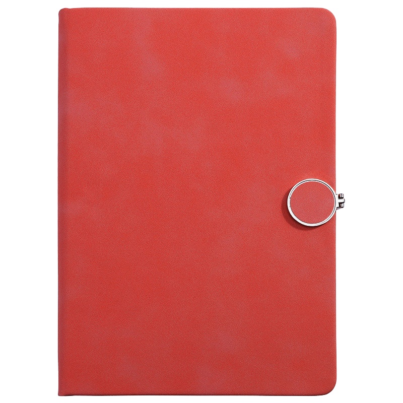 A5金属搭扣笔记本 简约纯色皮面工作办公带扣记事本本子(本)[CWFD]