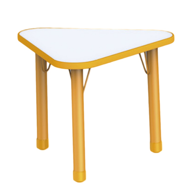 逐鹿中原幼儿园可升降游戏三角桌塑料椅子固定塑料不锈钢桌腿TY636三角拼接桌儿童学习课桌椅