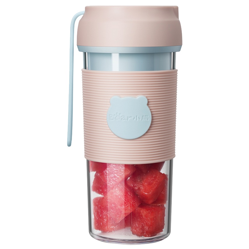 小熊（Bear）榨汁机LLJ-P03h1 粉色家用小型迷你便携式多功能水果机器随身杯果汁机
