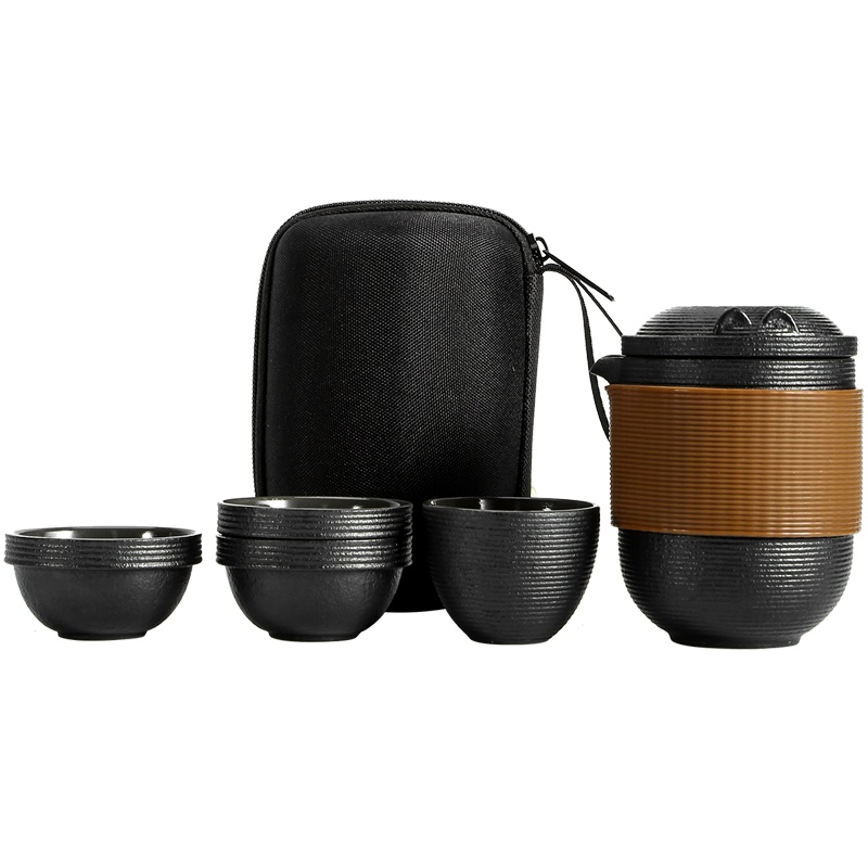 領藝 旅行茶具套装便携式功夫车载旅游茶具快客杯一壶四杯