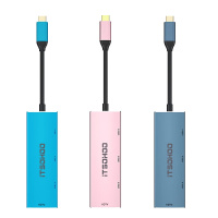 iTSOHOO分线器Type-C扩展坞USB-C转HDMI转换器4K投屏3.0HUB 适用苹果MacBook华为小米联想