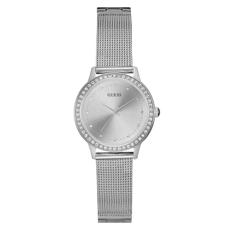 GUESS日常银色简洁石英腕表W0647L6