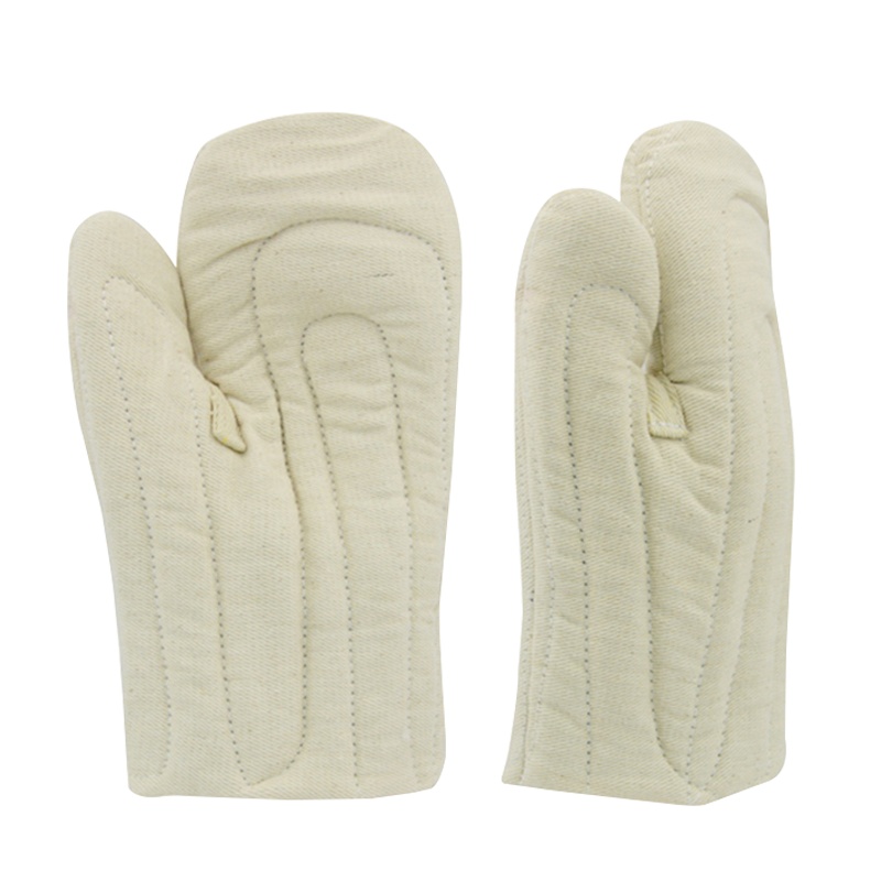 海斯迪克 HK-792 劳保工业手套 耐高温夹棉加厚隔热防烫棉布手套 烤箱微波炉手套 2双