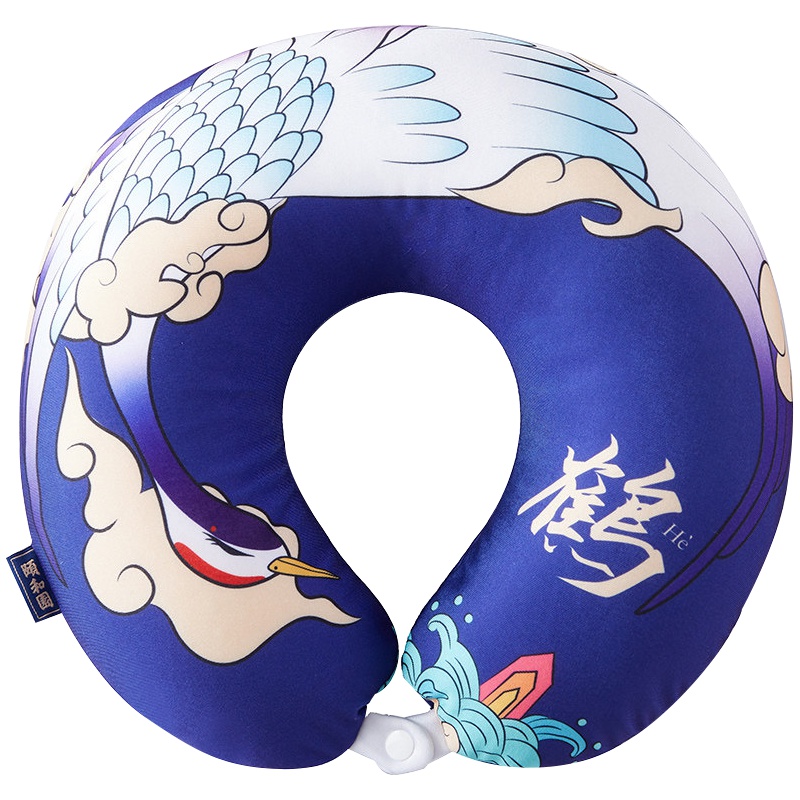 颐和园|云中白鹤●U型枕 旅行靠枕 - 苍蓝