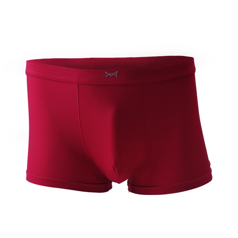 猫人猫人男士内裤本命年大红色属鼠年莫代尔男平角裤结婚礼物四角短裤男士内裤本命年大红色属鼠年莫代尔男平角裤结婚礼物四角短裤