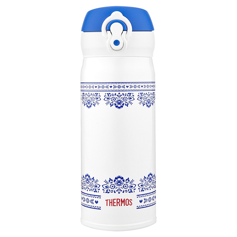 [青花瓷中国风]THERMOS膳魔師 真空304不锈钢保温杯 男女通用JNL-402-BLWH 青花瓷 400ml