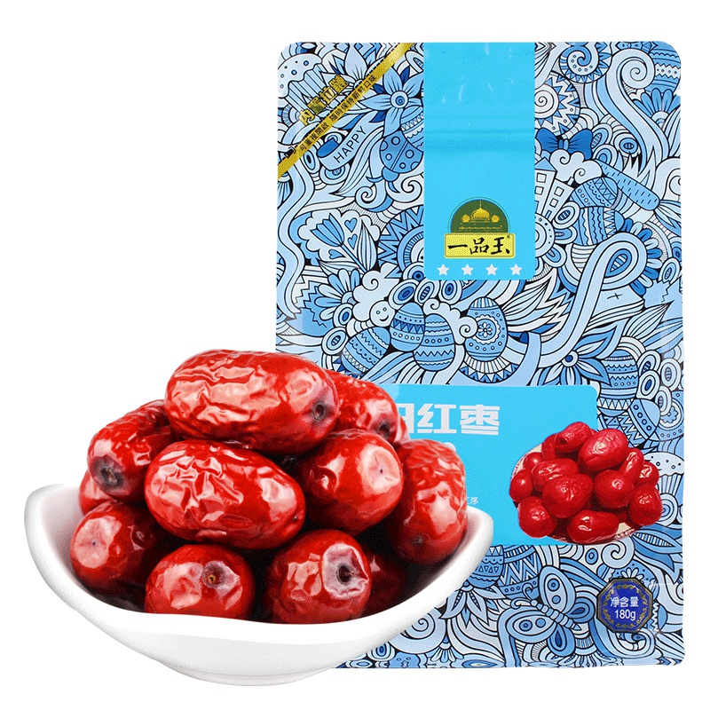 一品玉和田红枣180g新疆骏枣二级红枣