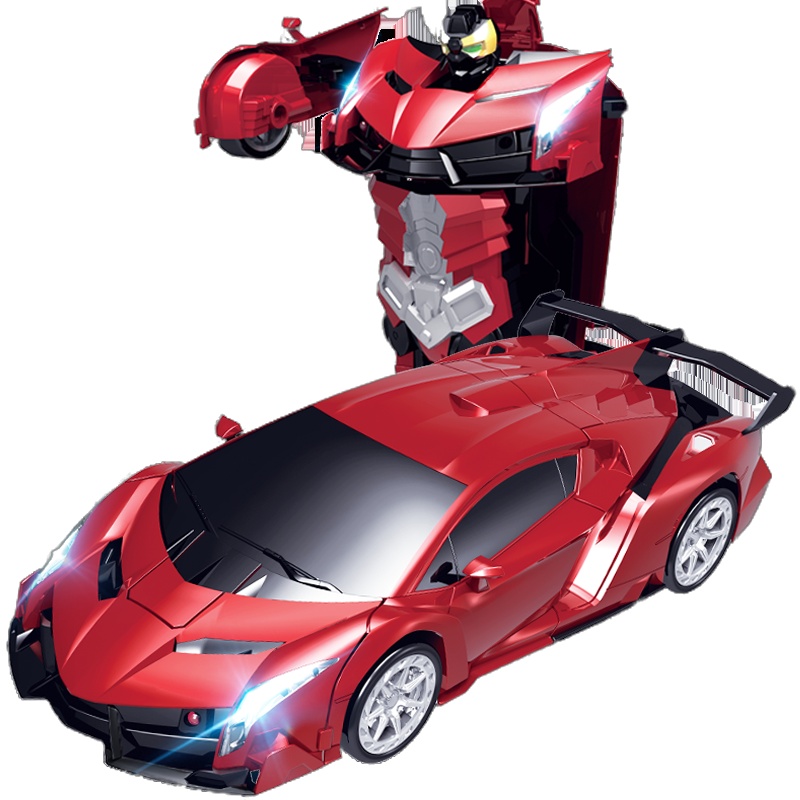 星域传奇 儿童遥控汽车玩具一键变形机器人充电男孩模型金刚遥控汽车