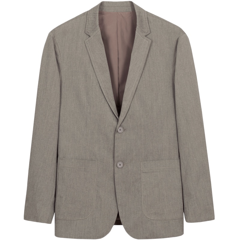 千纸鹤男装休闲西装套装男春季新款潮流平驳领双扣西服外套35221