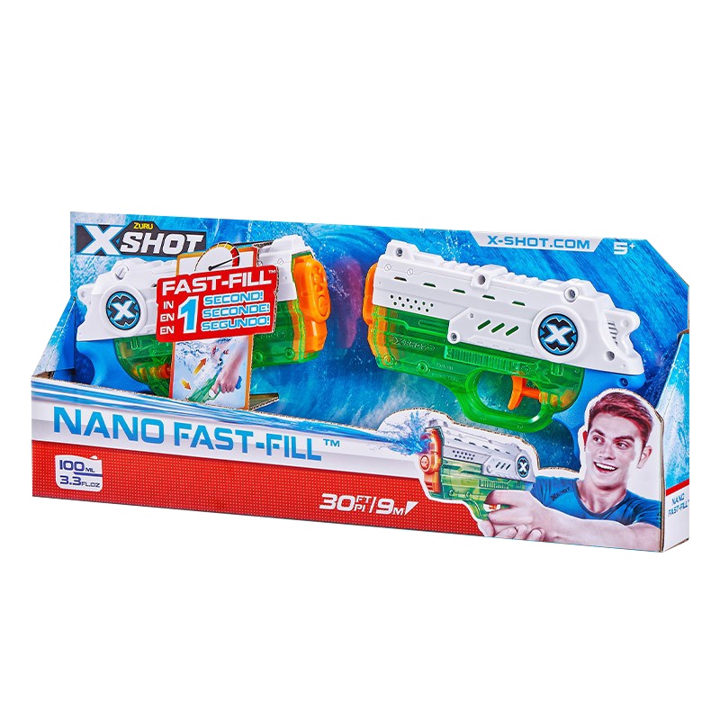 ZURU筑愉-X特攻水战系列潜行者小款速充水枪(2只装)56334男孩玩具