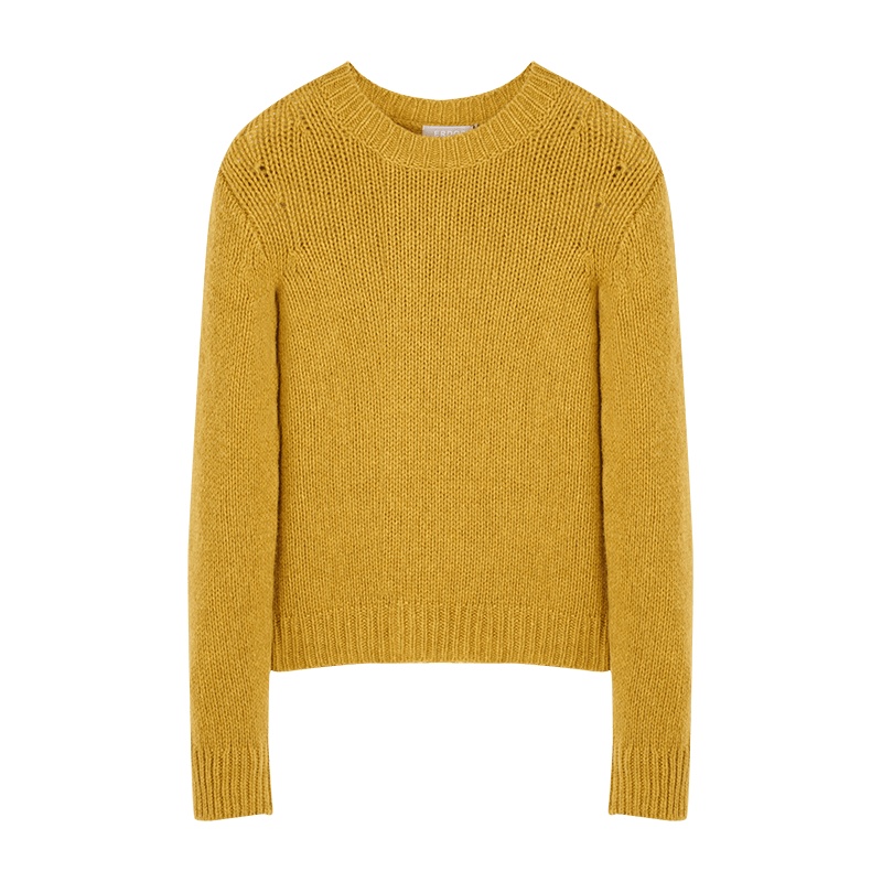 鄂尔多斯ERDOS 100%山羊绒圆领厚款女式羊绒衫