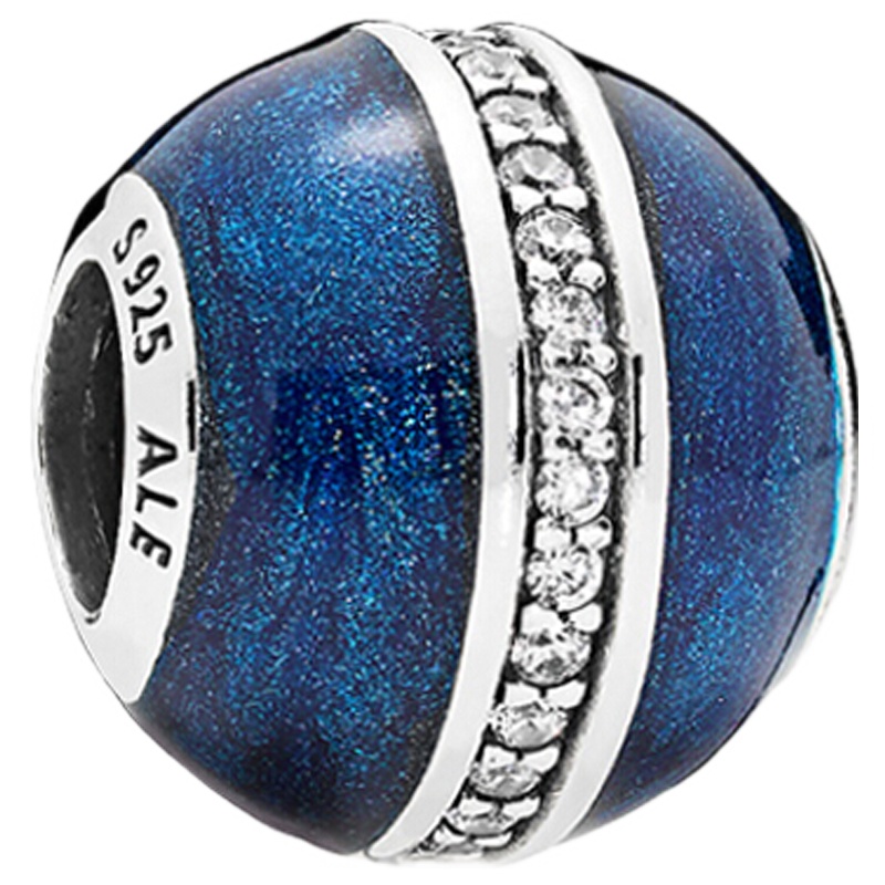 PANDORA潘多拉 925银串饰午夜蓝星串珠 796377EN63