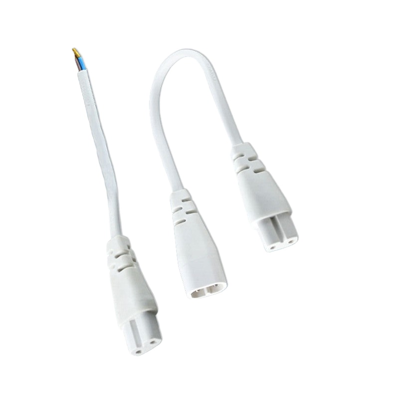 LED支架灯连接线 T5 插头三芯线 长20厘米 企业定制 10根装