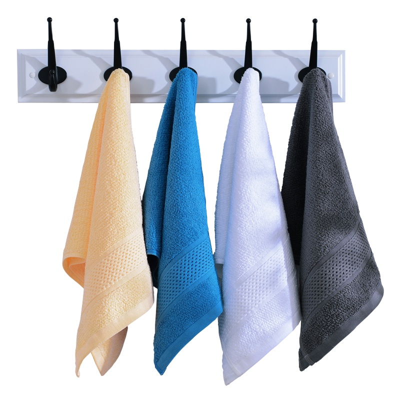 洁丽雅(grace)毛巾纯棉素色柔软亲肤长绒棉吸水毛巾四条装