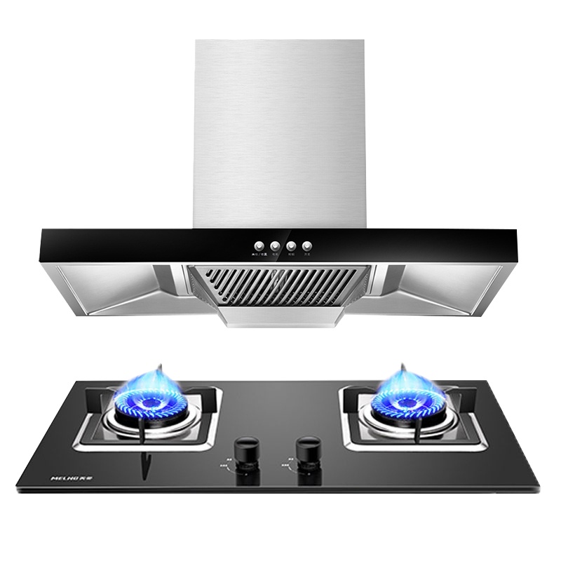 美菱(MeiLing)欧式吸油烟机燃气灶具 烟灶套装 MY-DA9002+JZT-MZ-QB203 天然气