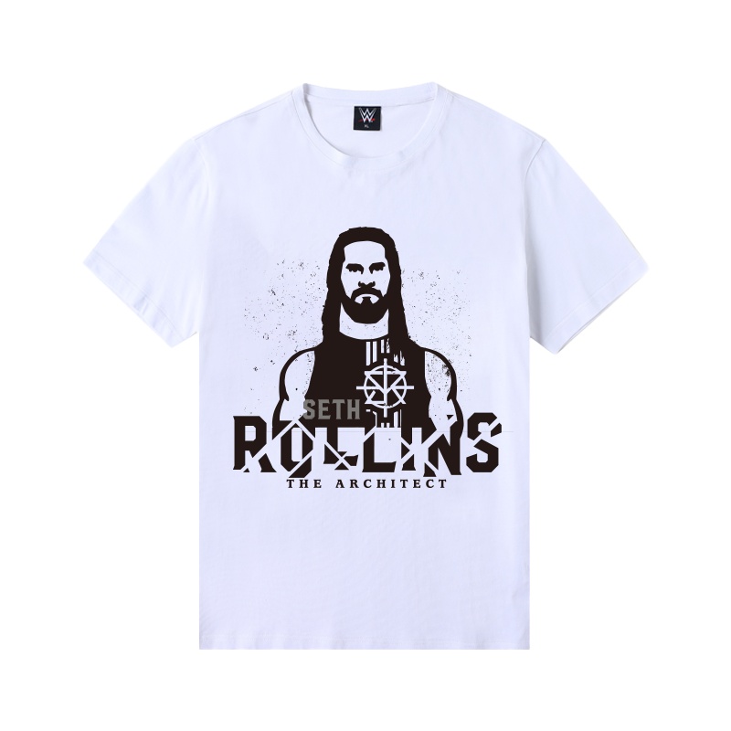 WWE潮牌2020春夏新品赛斯 罗林斯Seth Rollins圆领印花圆领短袖T恤