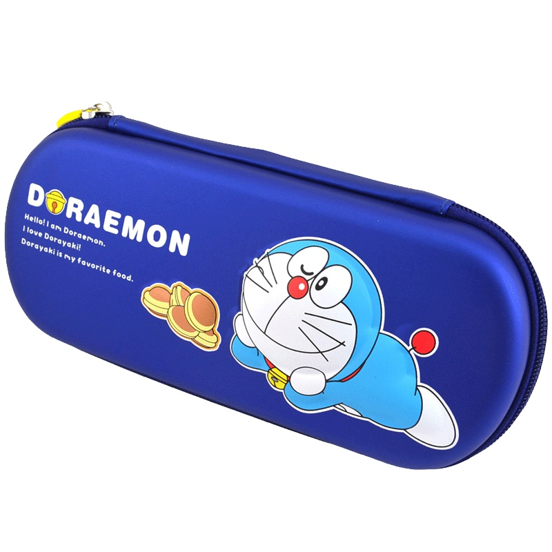 迪士尼(Disney)多功能笔盒多啦A梦2066机器猫深蓝男女童文具盒EVA大容量小学生铅笔盒3D立体压模笔袋 学习用品