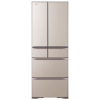 日立(HITACHI) 475升多门风冷变频冰箱 铂金触媒 真空休眠保鲜 R-XG490JC(水晶雅金) 日本原装进口