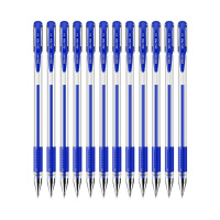 得力6600ES中性笔 0.5mm 12支/盒 蓝 144支/包单箱价