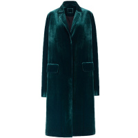 ERDOS 春夏通勤简约丝绒女士中长款西服外套直筒版型品质上衣