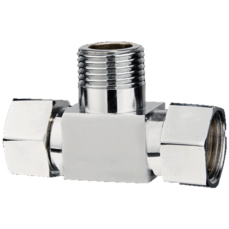 铜活接三通角阀一进二出分水阀四分外丝转接口分水器接头分水器安心抵